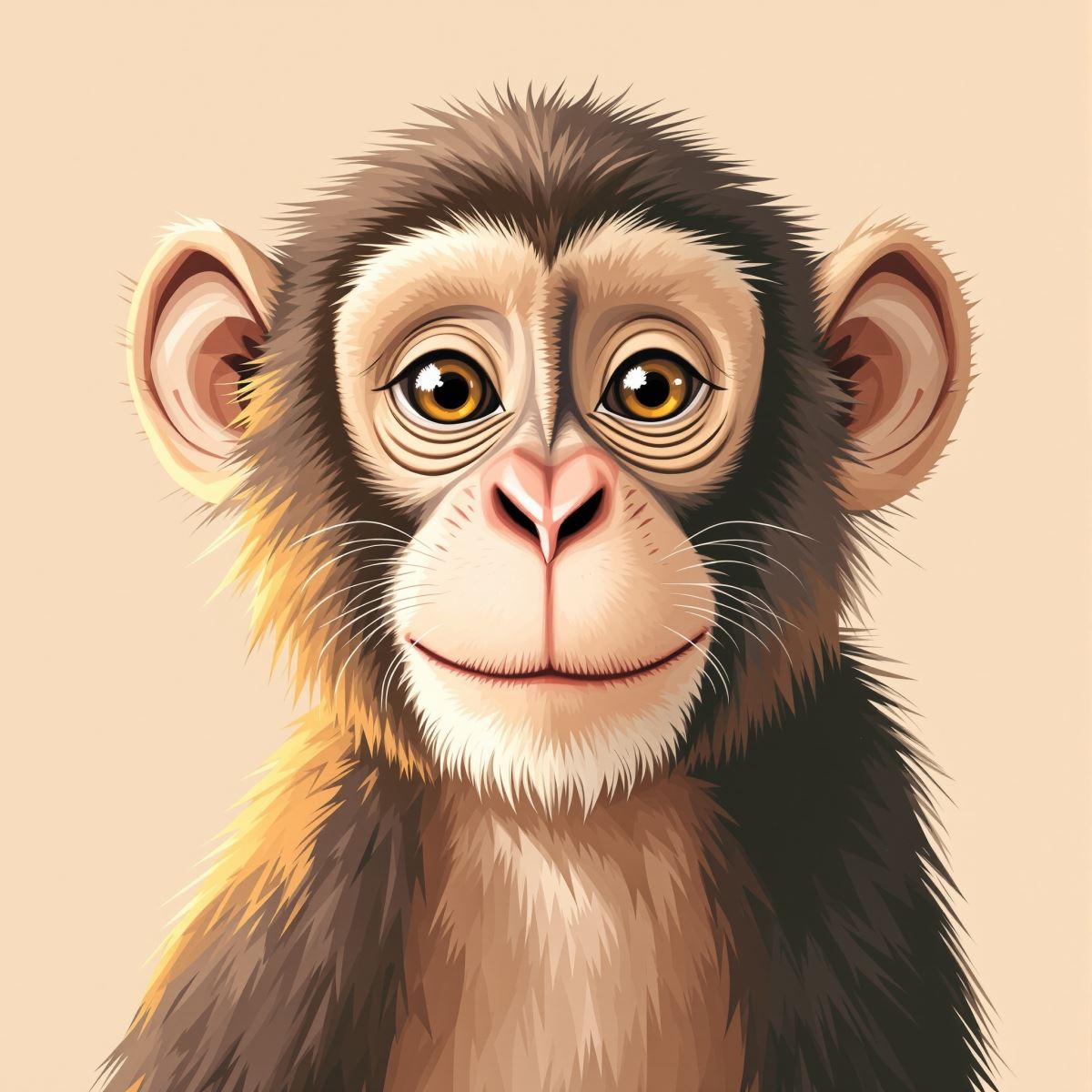 Monkey PFP with tropical flow atmosphere and smooth energetic avatar identity