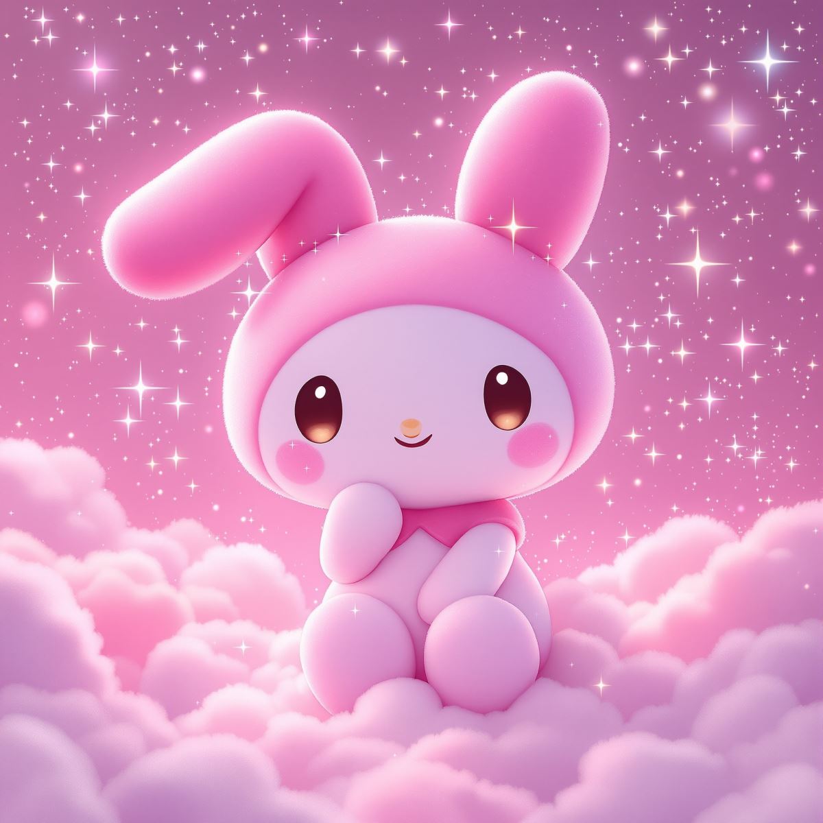 My Melody avatar with soft kawaii mood and gentle bunny charm
