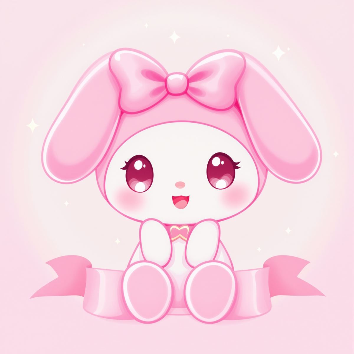 My Melody PFP with sunny bunny energy and warm cute atmosphere