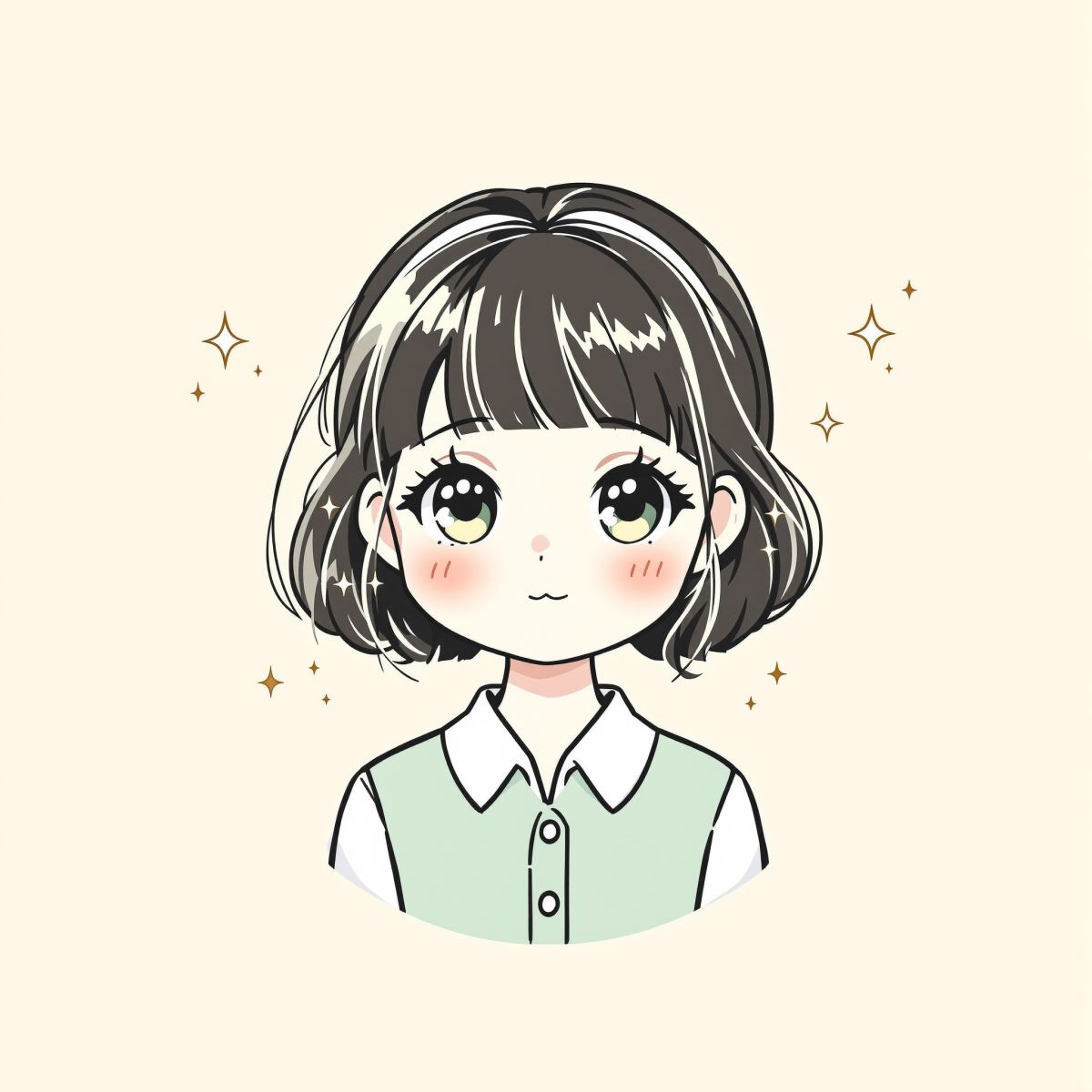 Preppy profile picture with ribbon frame detail and polished feminine avatar style