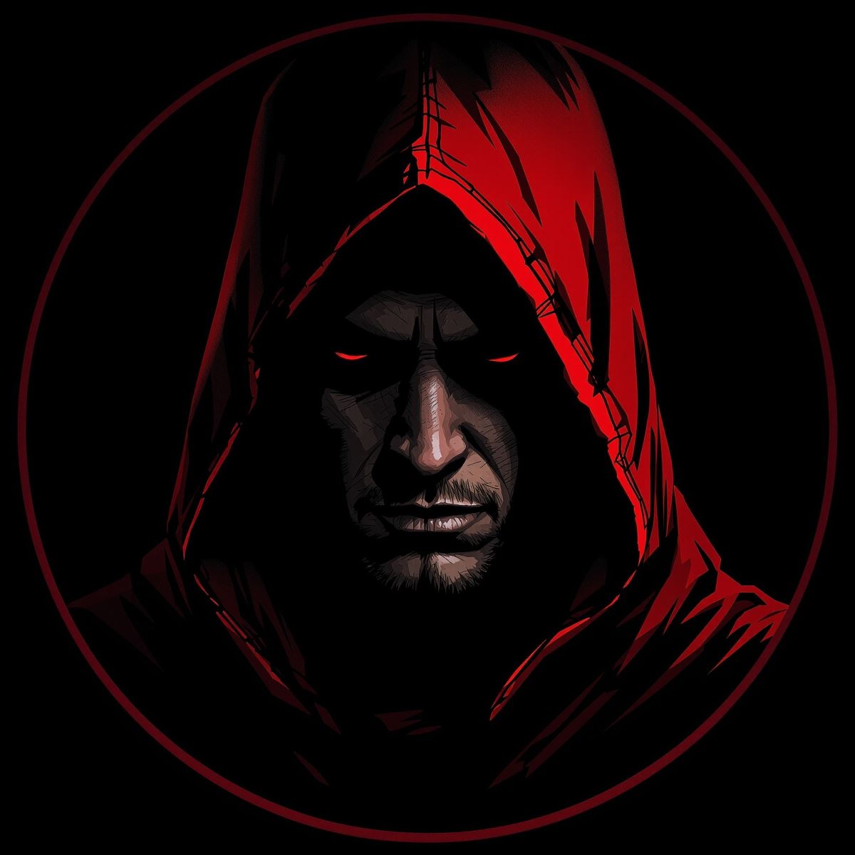 Red Hood PFP optimized for dark tone and bold visual impact
