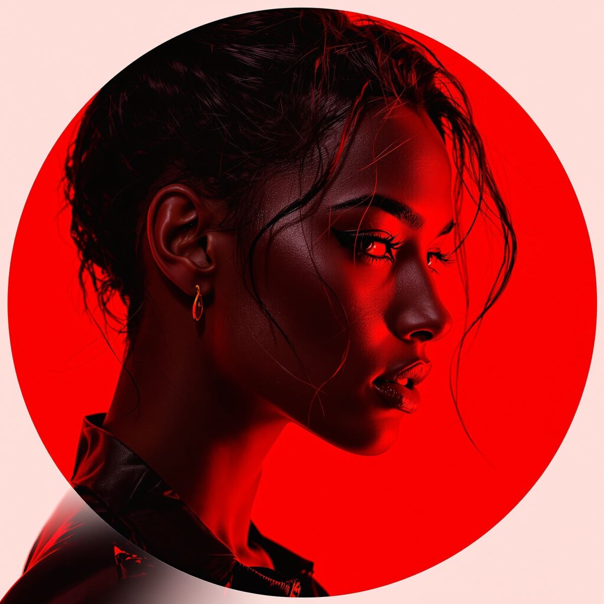 red PFP optimized for clear avatar visibility and strong digital presence