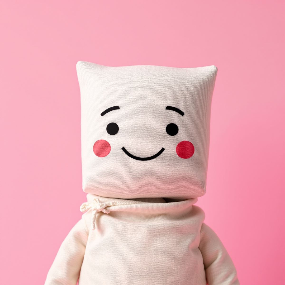 Soft adventure Sackboy avatar with playful and calm identity energy