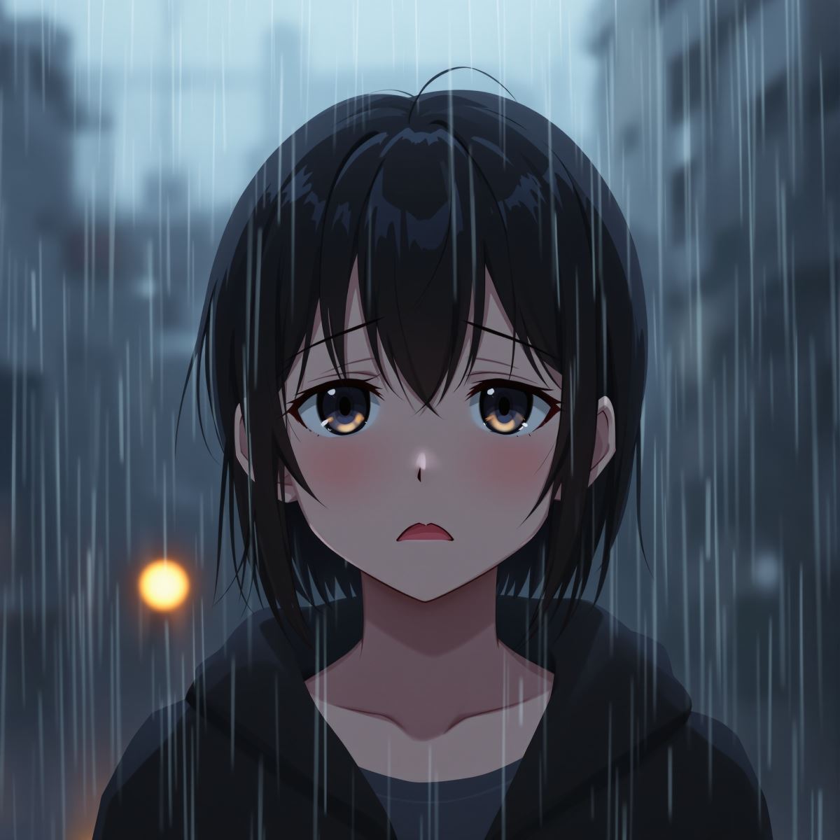 lonely anime avatar pfp with isolated character and empty atmosphere