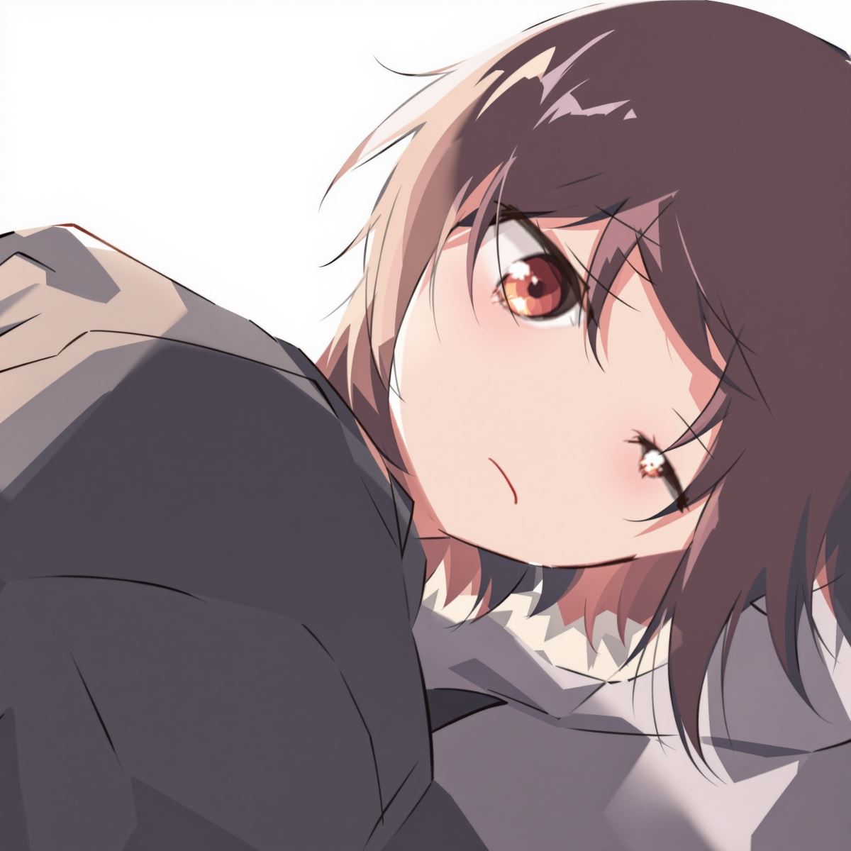 sad anime pfp with rain vibe and quiet introspective feeling