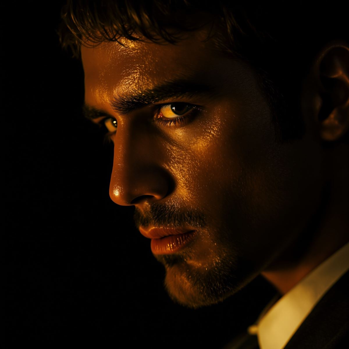 Scarface PFP with hard stare, visible power, and ruthless profile picture identity