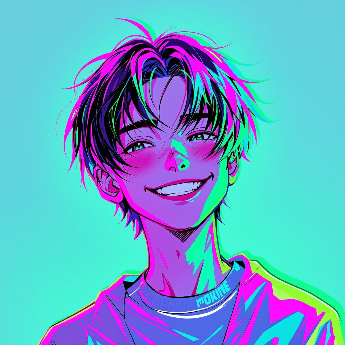 dark chaos layered scene avatar PFP with aggressive shadow energy