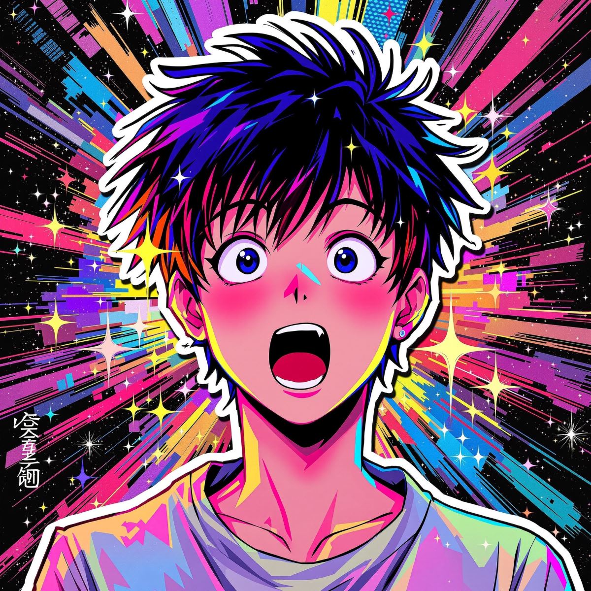 edge layered scene PFP avatar with fragmented visual identity