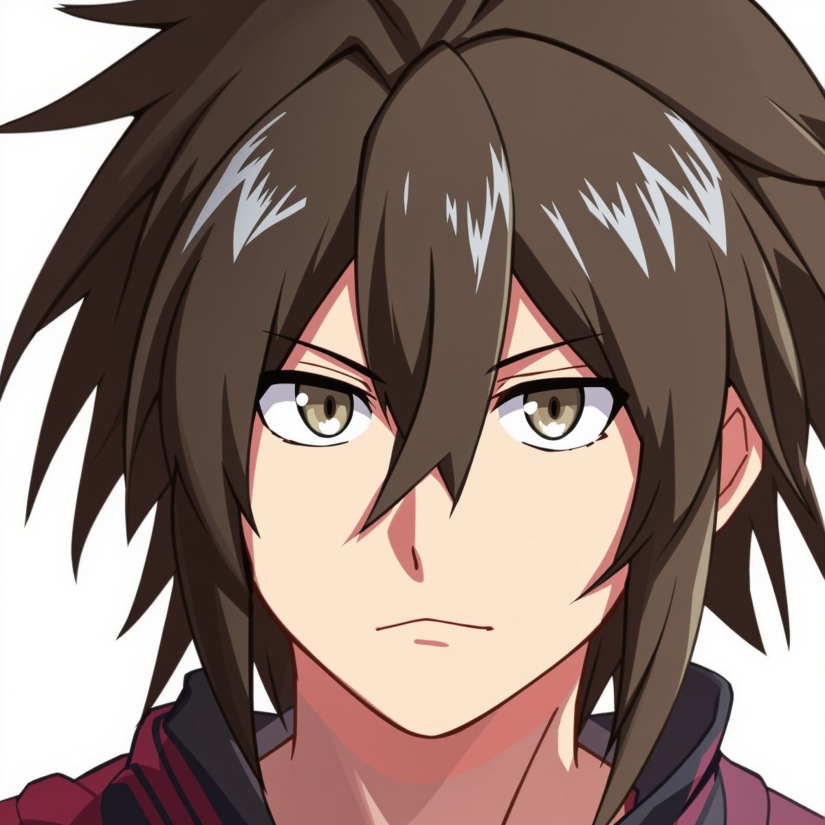 Shidou PFP with razor frame composition and sharp aggressive expression