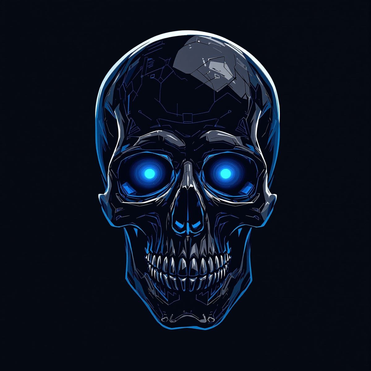 Ice skull PFP with cold distortion and frozen aesthetic avatar energy