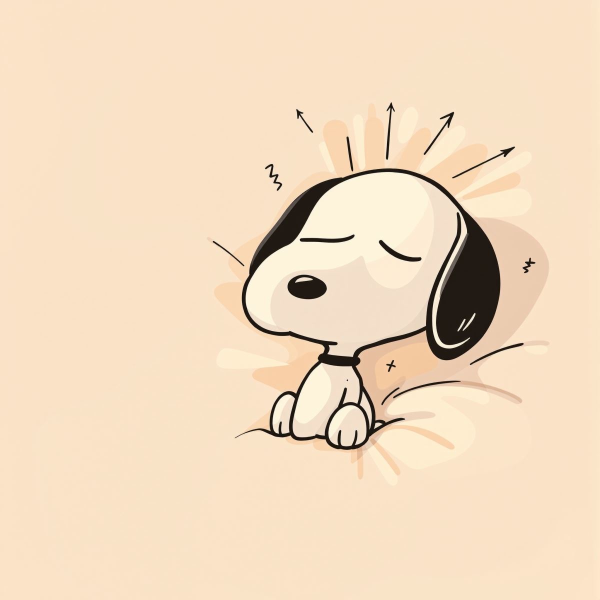Simple Snoopy avatar with timeless and recognizable profile picture style