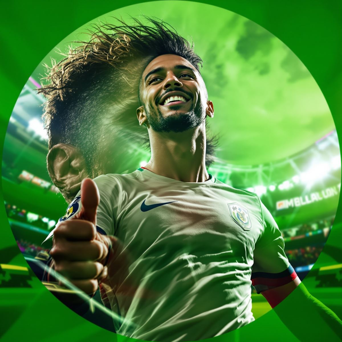 Soccer avatar with elite football identity and powerful matchday presence