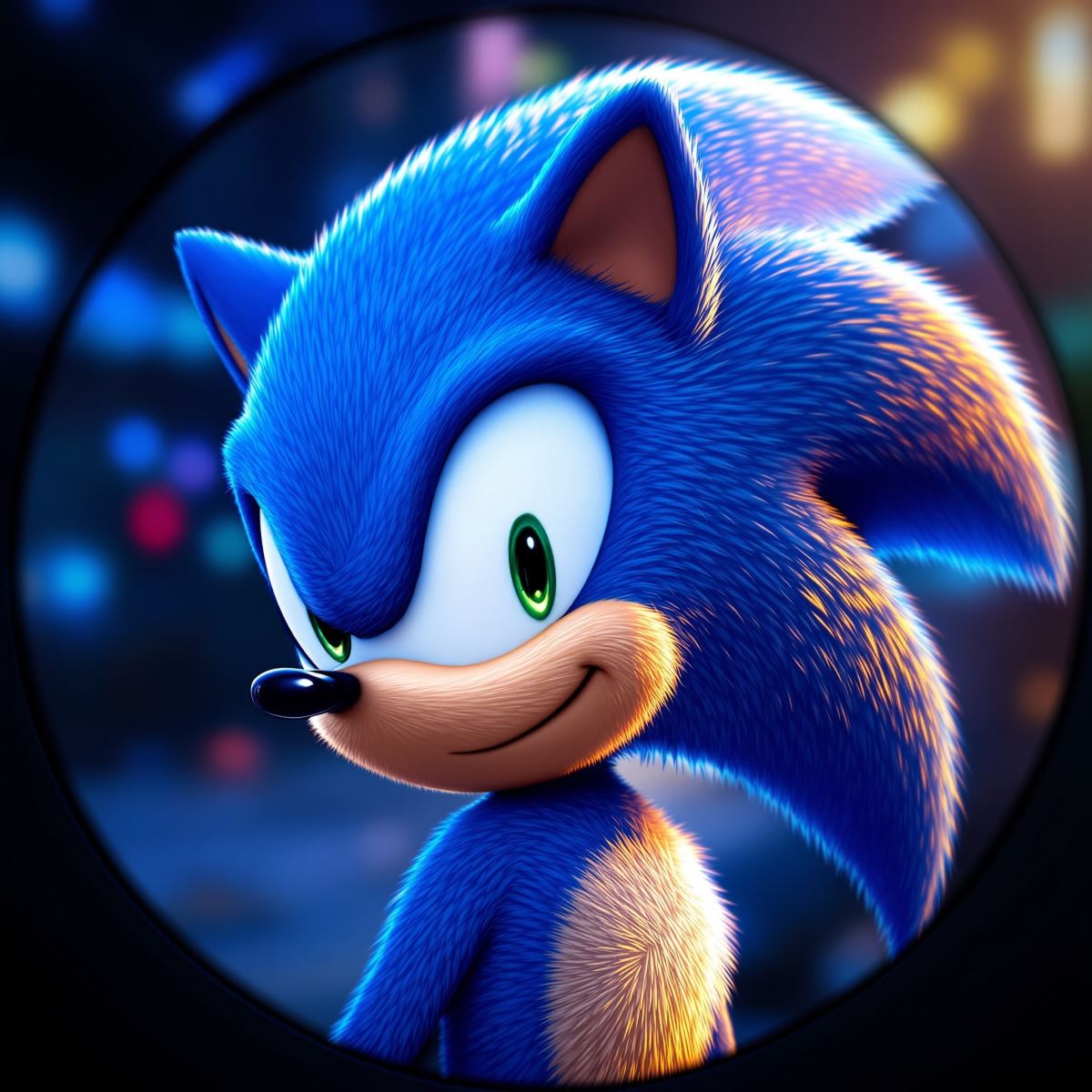Cartoon PFP with Sonic speed identity and strong avatar recognition