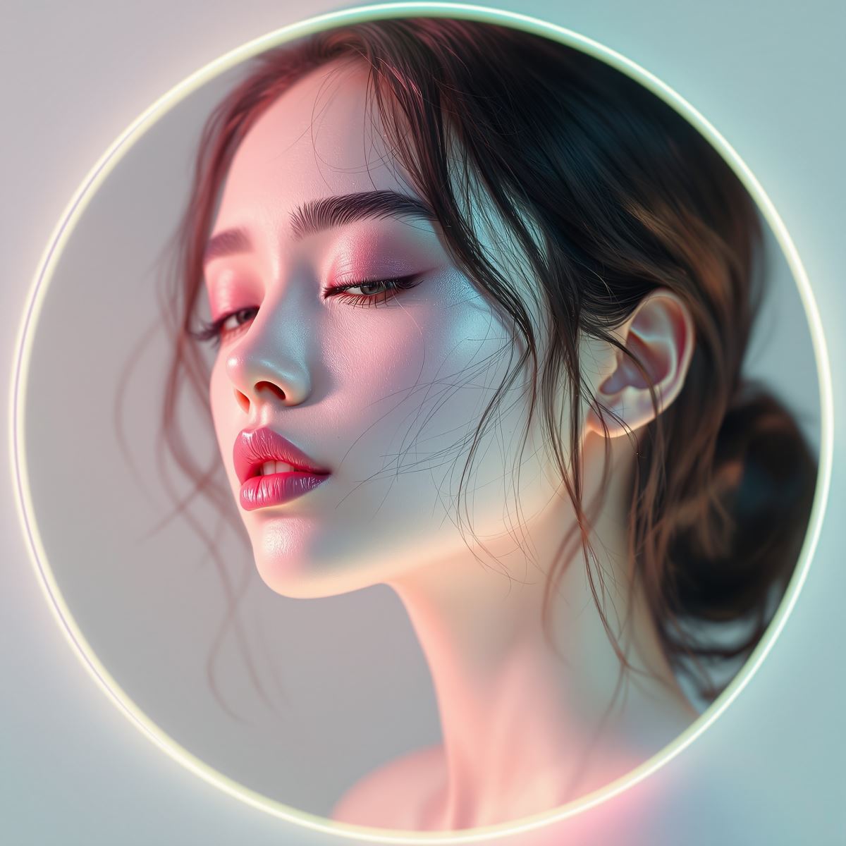 SZA profile picture style avatar with intimate energy and focused calm identity