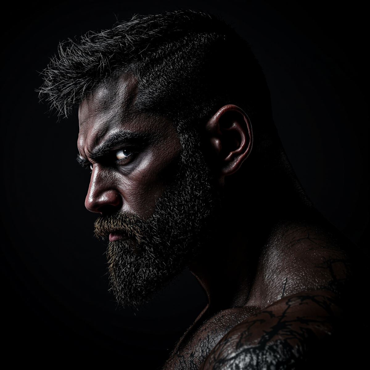 Tuff PFP with dense shadow mass and strong grounded avatar identity