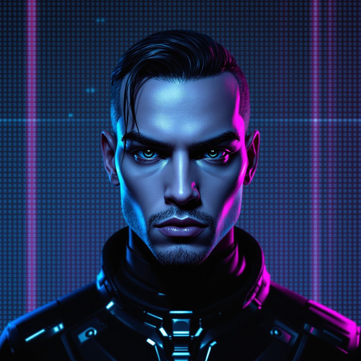 Y2K aesthetic avatar with digital glow and nostalgic profile identity