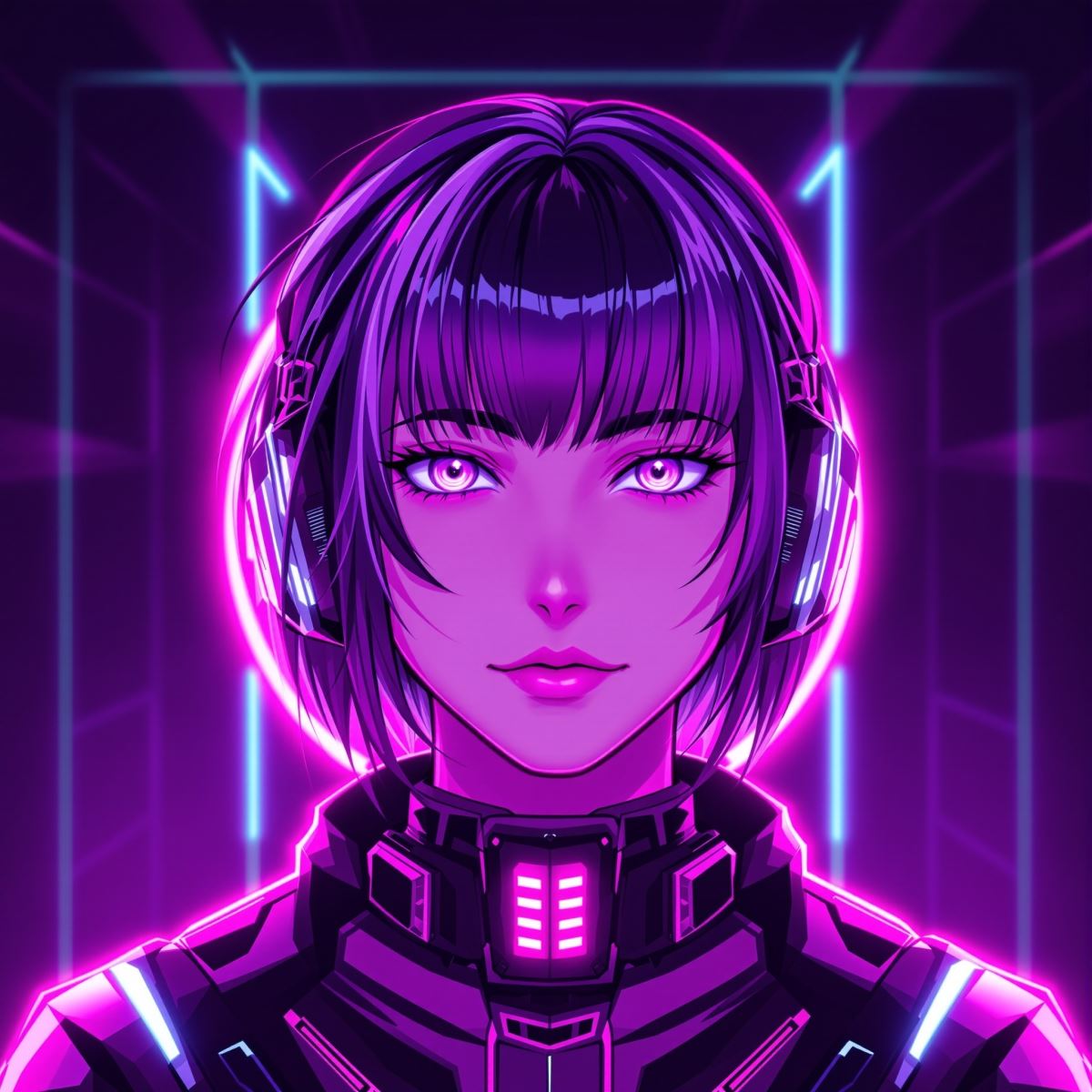 neon flow Y2K avatar with luminous PFP mood and vibrant virtual style