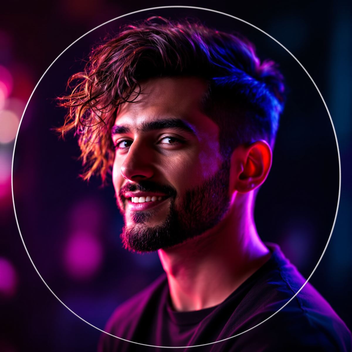 creator avatar for YouTube with strong branding energy and bold personality