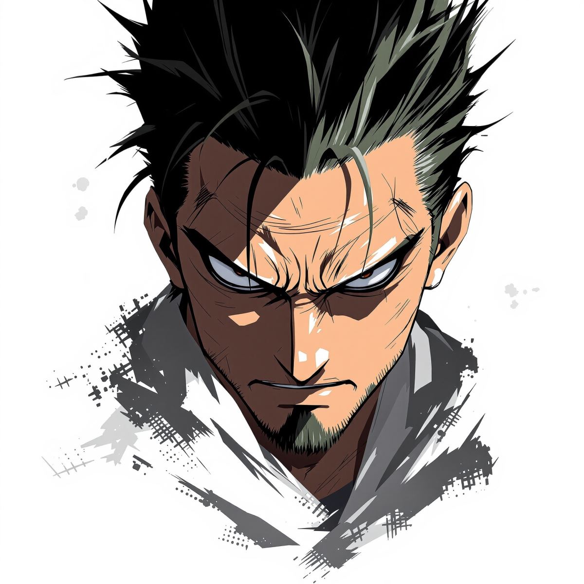 Zoro anime avatar with storm samurai energy and focused warrior identity