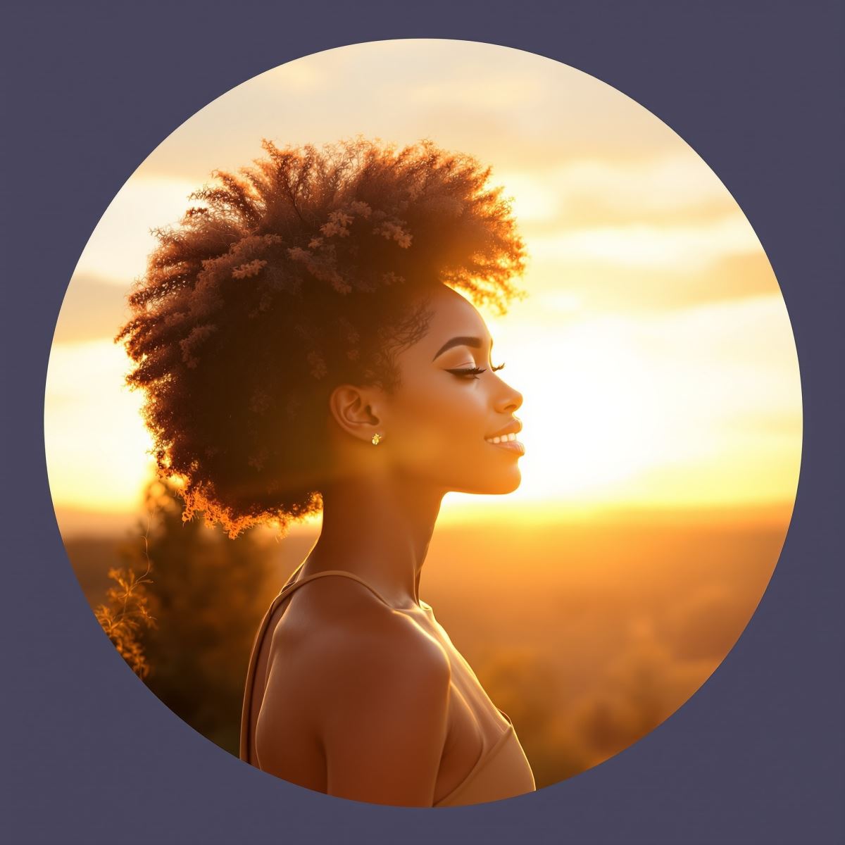 clear Black girl avatar built for strong PFP visibility and polished identity