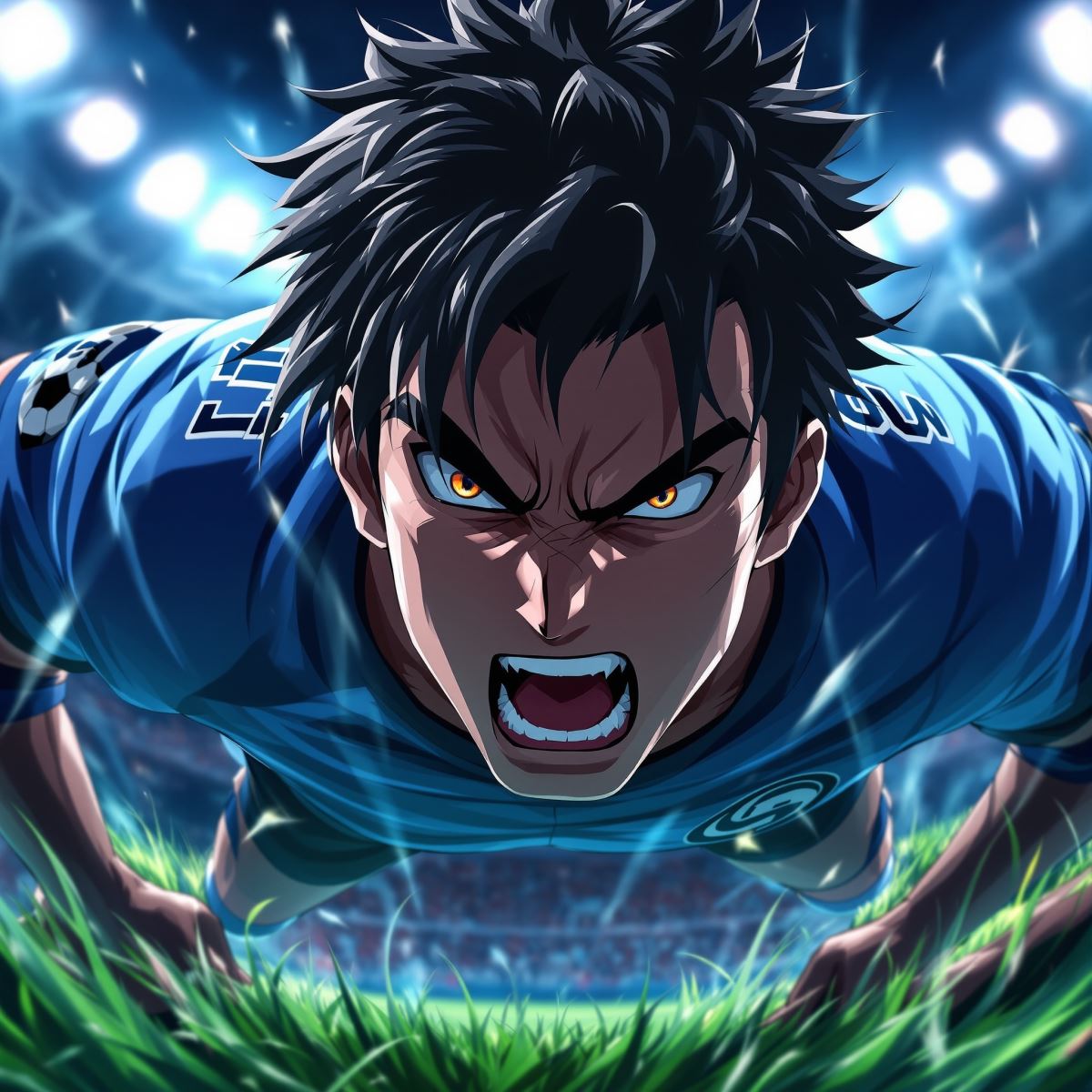 intense Blue Lock avatar with pressure-filled expression and focused PFP energy