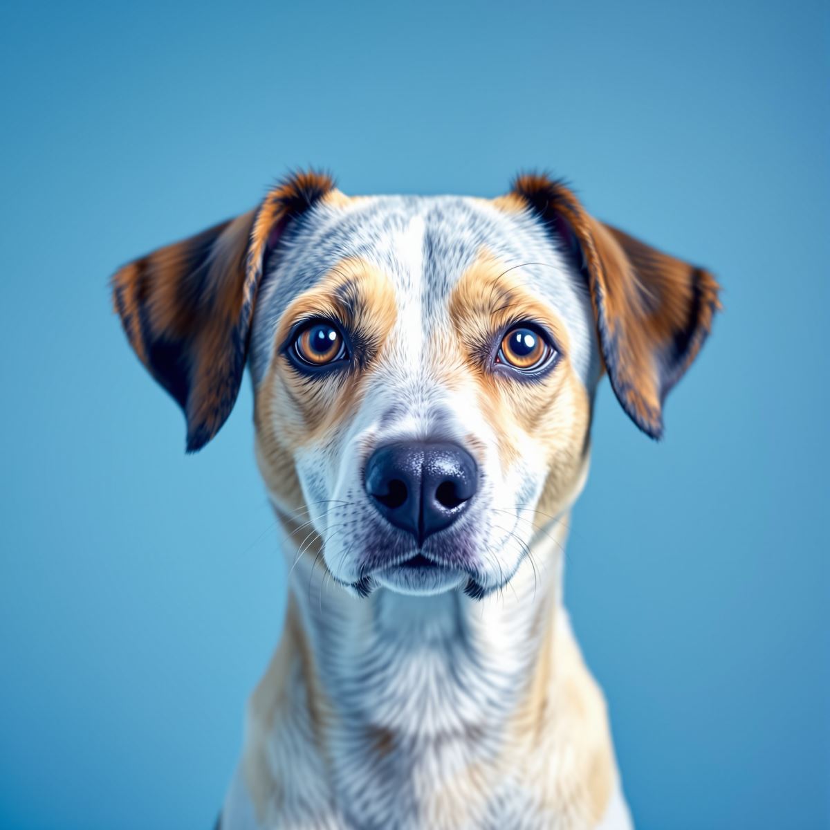 Dogs PFP with aurora echo lighting and energetic loyal avatar presence