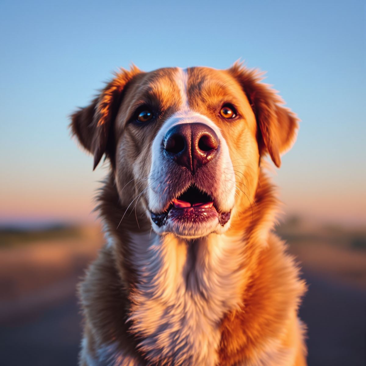 Dog PFP with electric signal lighting and high energy expressive avatar style