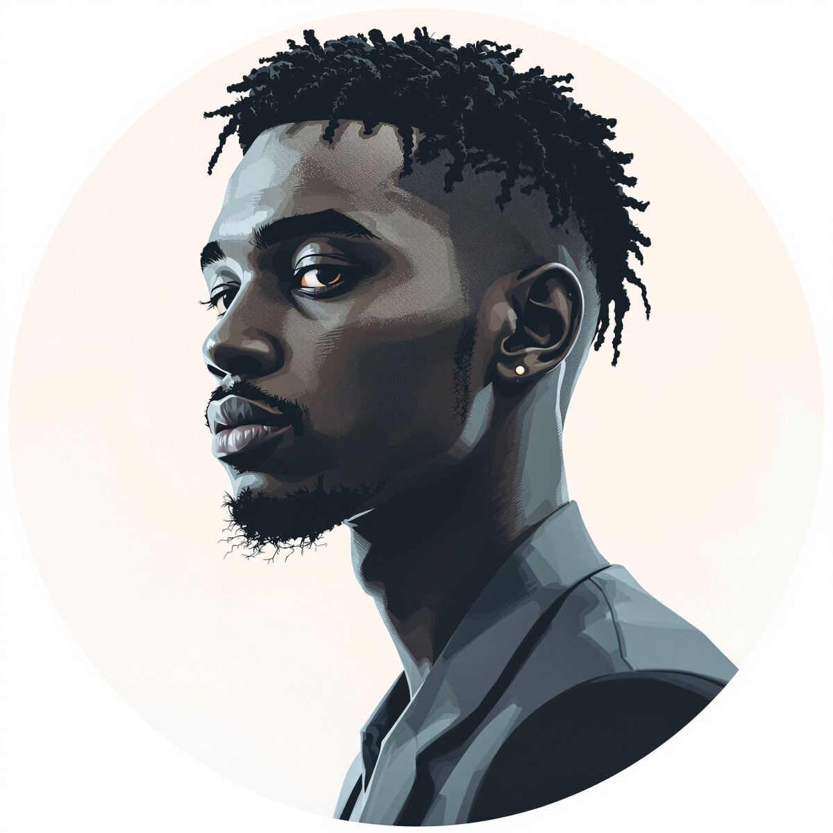 minimal Frank Ocean avatar with clean PFP clarity and understated identity energy