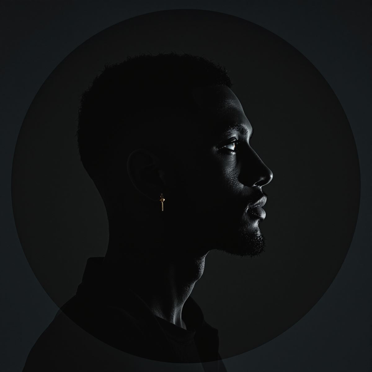 Frank Ocean profile picture style avatar with reflective energy and focused identity tone