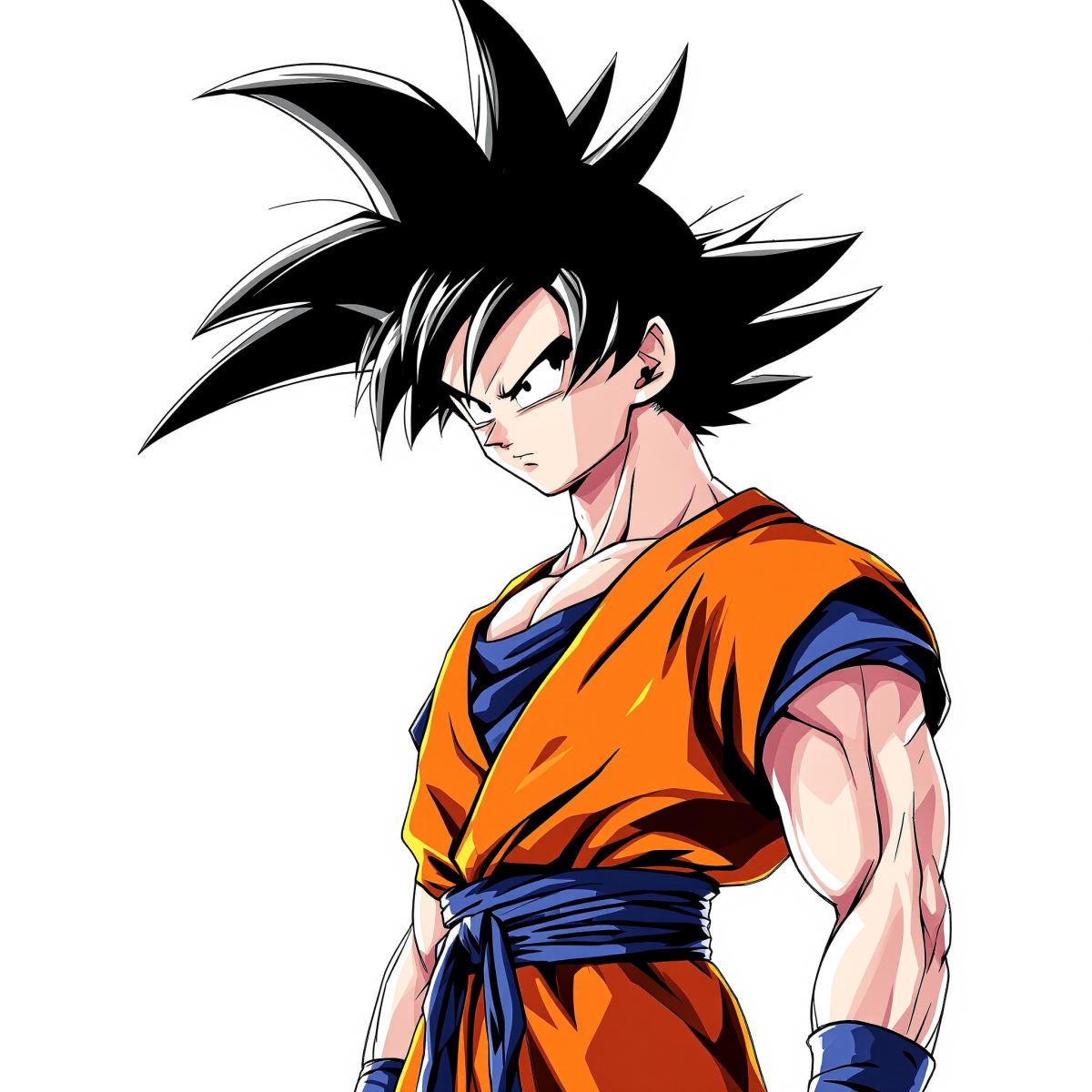Goku PFP with calm silent strength and focused anime avatar presence