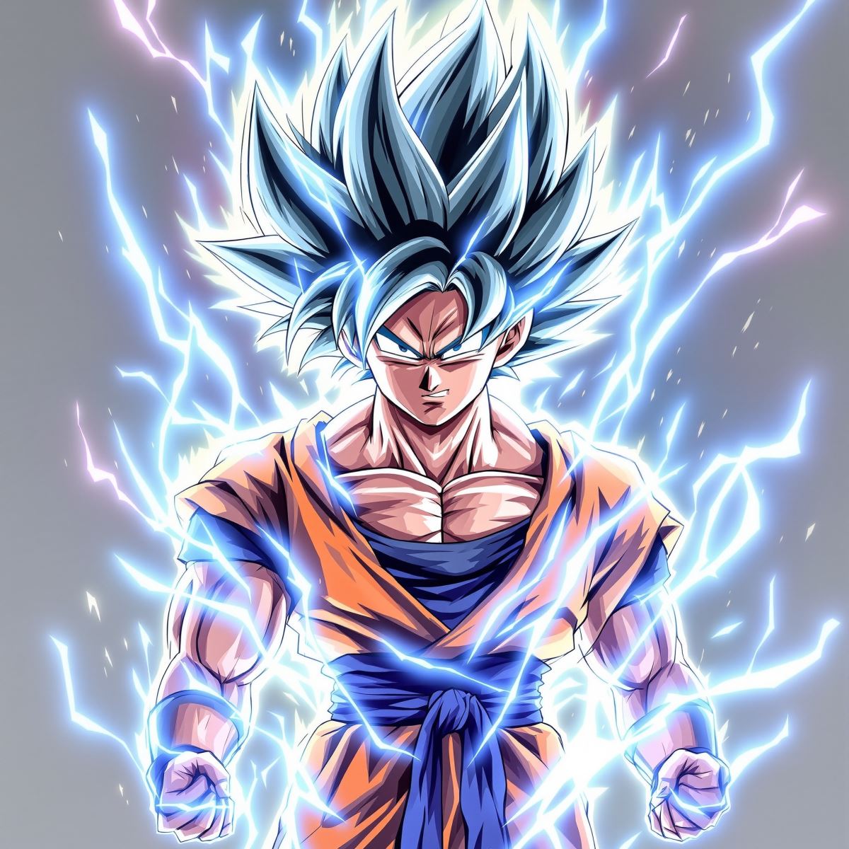 Stormborn Goku profile picture with lightning aura and dynamic anime energy