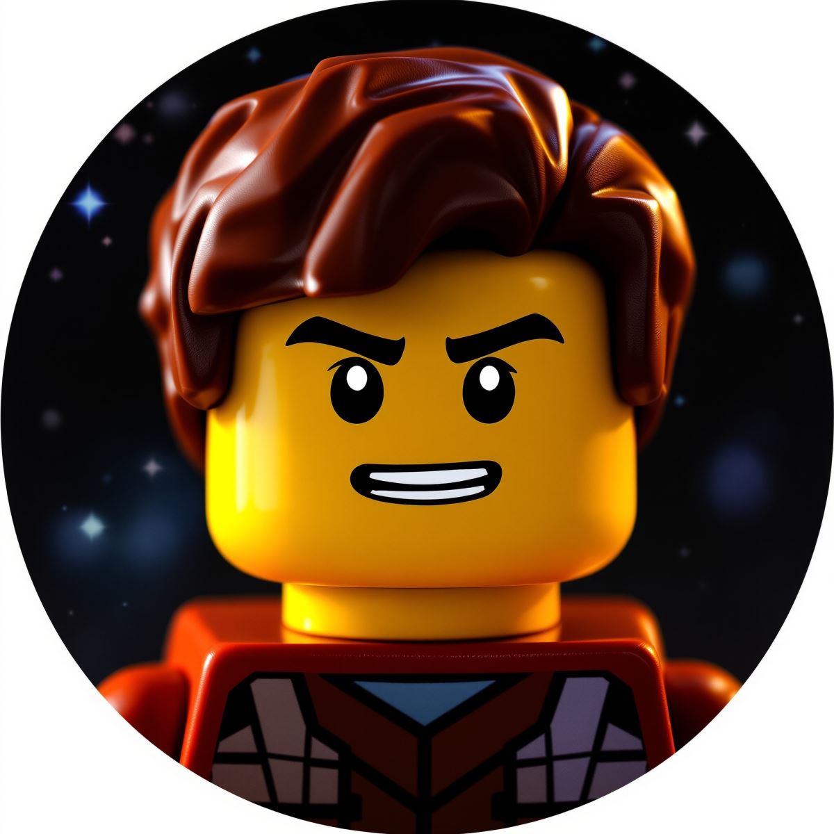 Lego Star Wars avatar with minimal expression and clean composition for PFP use
