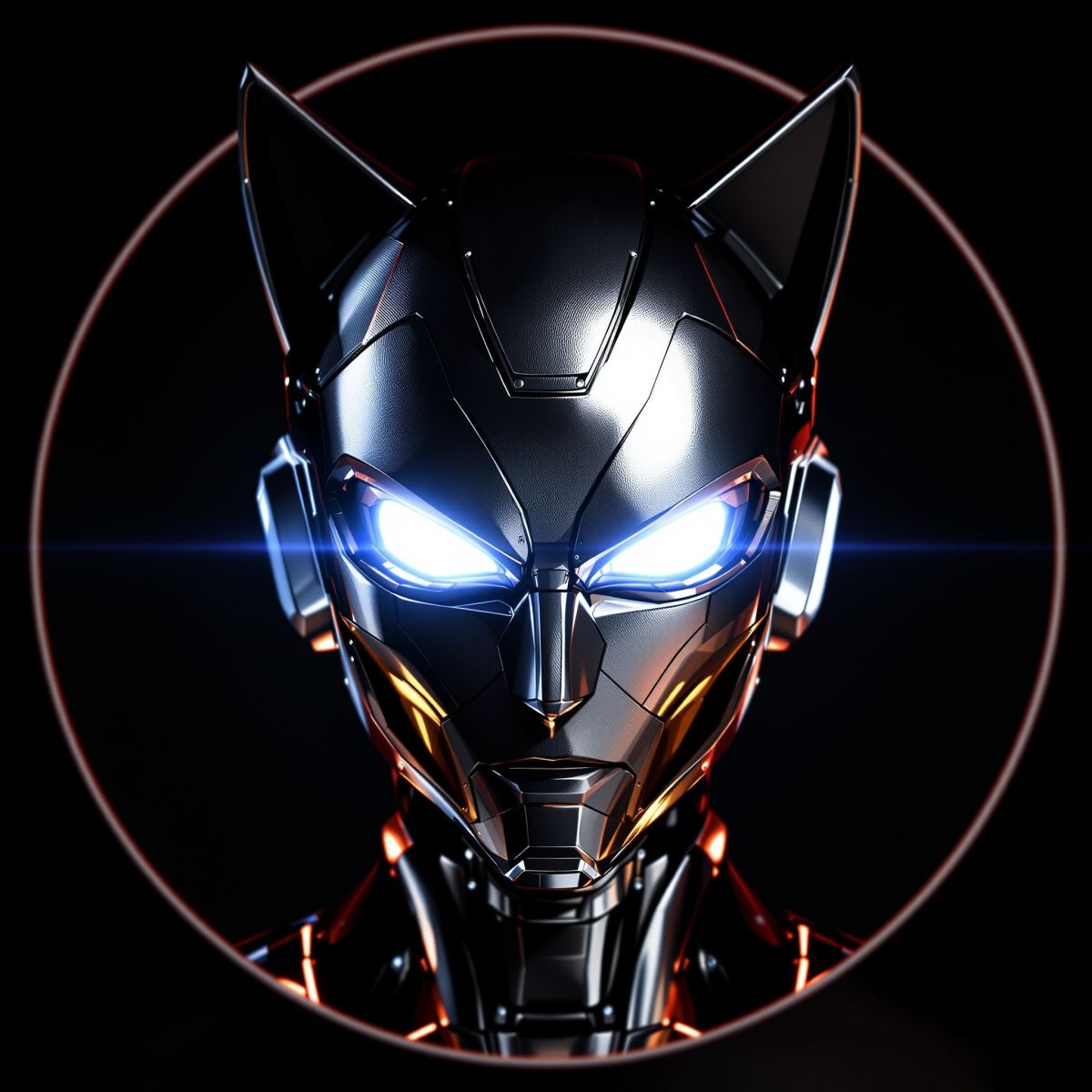 Metal Sonic PFP optimized for robotic identity and strong visibility