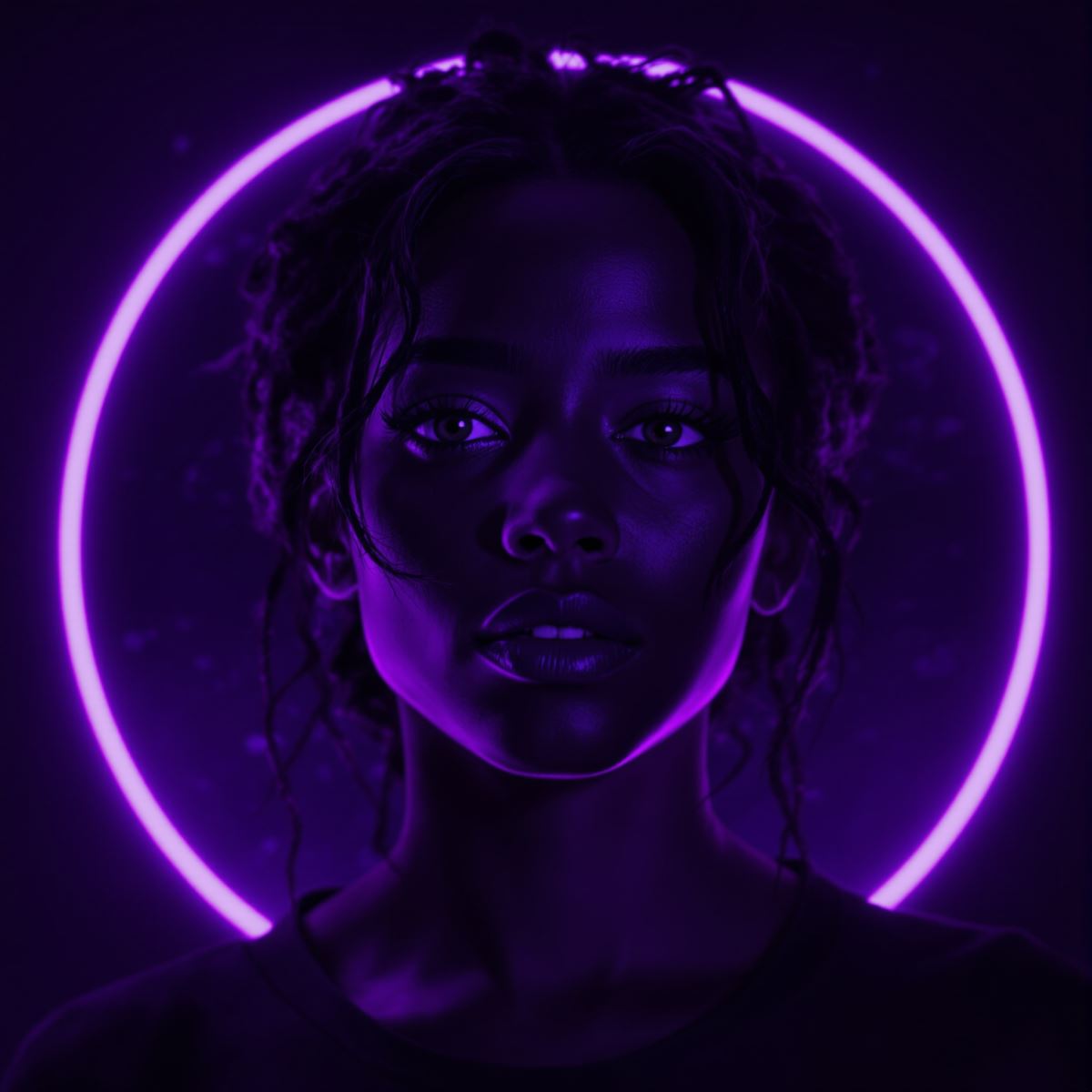 purple PFP optimized for bold avatar identity and clear digital visibility